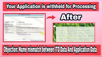 your application is withheld for processing 2022 - how to fix your pan card objection 2022