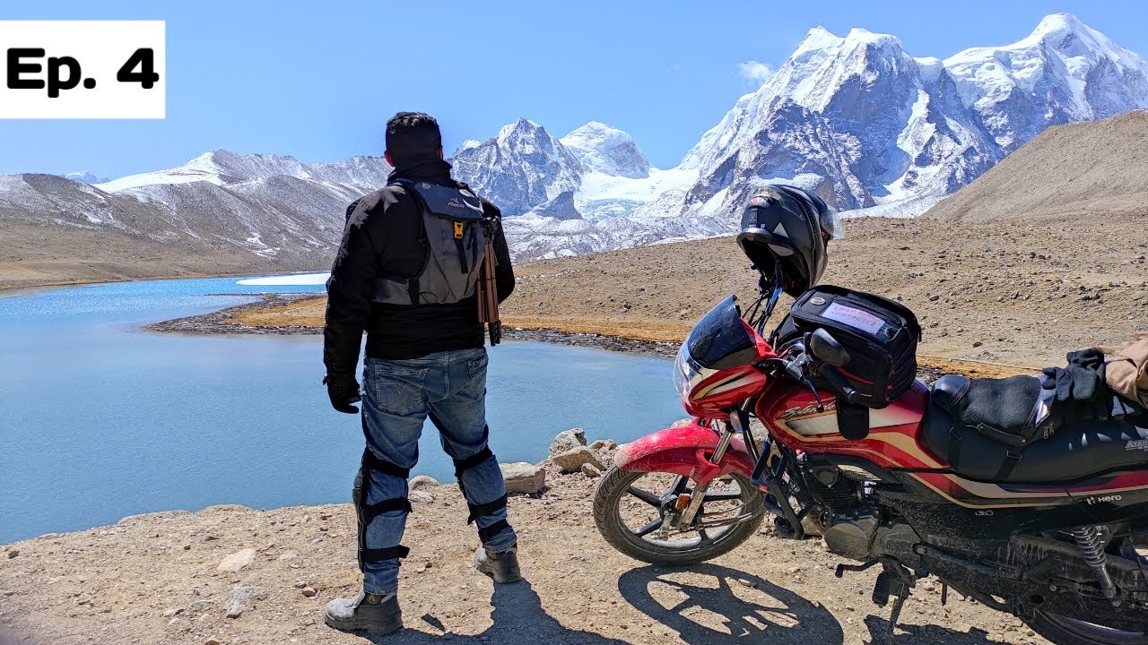 125 cc SUPER SPLENDOR at GURUDONGMAR LAKE | SOLO RIDE to 17,800 ft | LACHEN TO GURUDONGMAR LAKE