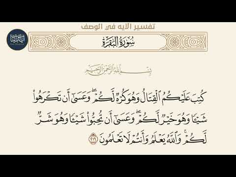 كتب عليكم القتال وهو كره لكم وعسى أن تكرهوا سورة البقرة ايه رقم 216 ماهر المعيقلي