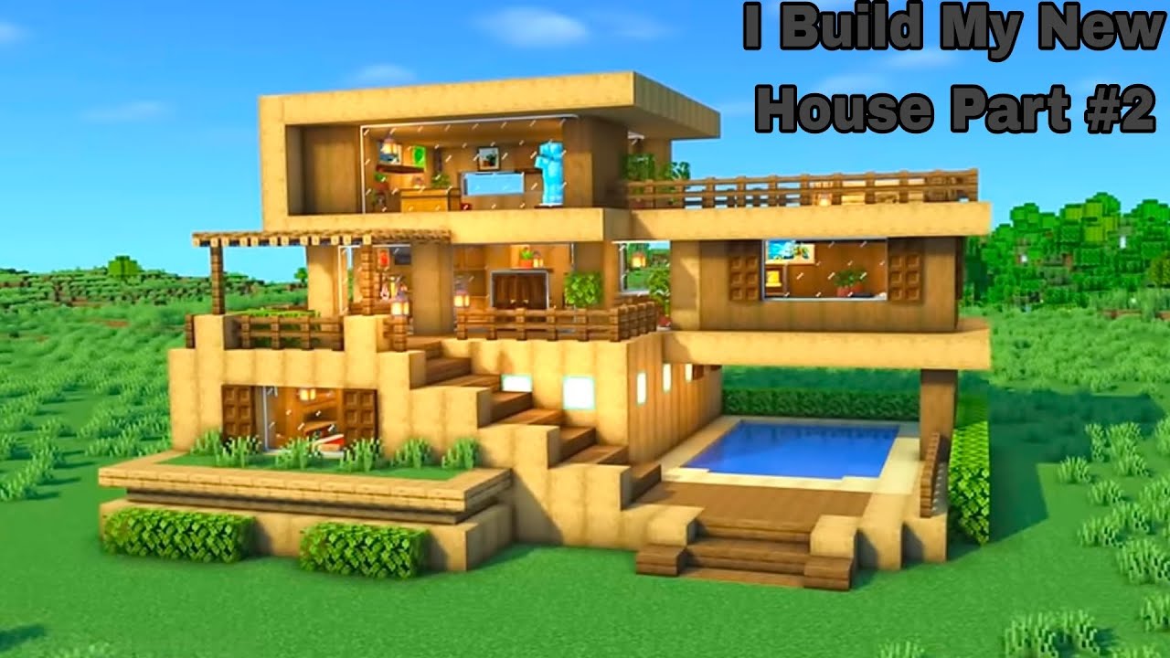 I Build My New House In Minecraft Part #2 #minecraft - YouTube