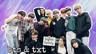 BTS and TXT moments and interactions