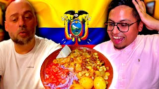 Español alucinó al conocer la verdadera comida ecuatoriana @comiendoenlacall3