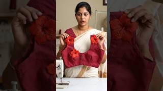 Matka Gala set dete hue gudhal ke phool ki design#trending #kartikmonth #blouse