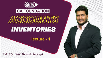 CA FOUNDATION ACCOUNTS FREE LECTURES FOR DECEMBER 22 ATTEMPT - TOPIC INVENTORIES - LECTURE 1