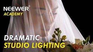 Neewer Academy Dramatic Studio Lighting Low-Key Bridal Portraits