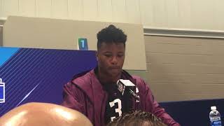 NFL Combine 2018: Saquon Barkley discusses his running style