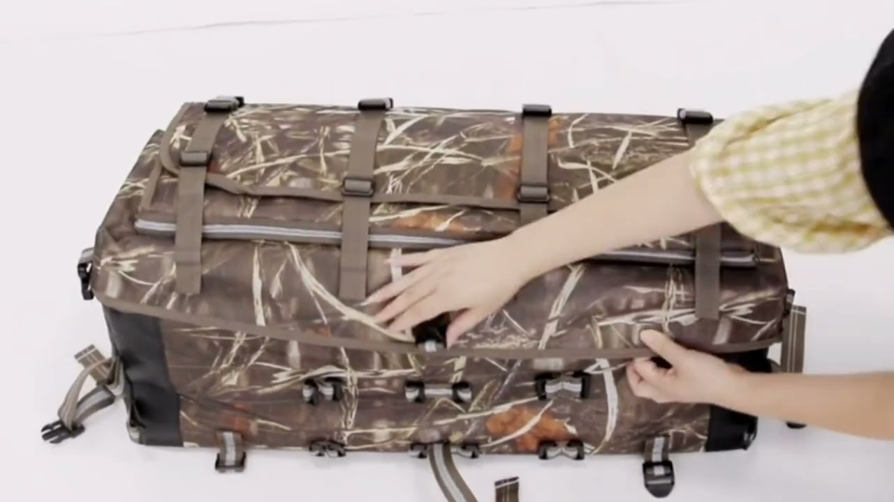 ATV Rear Rack Bag Hunting Work Storage Gear Bag, Collapsible