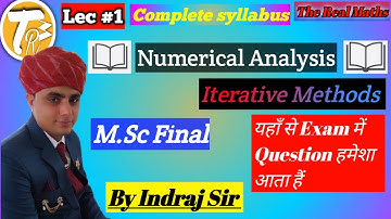 Iteration method||fixed point iteration method|| part-1||Unit-1 ||Numerical Analysis||M.sc- Final ||