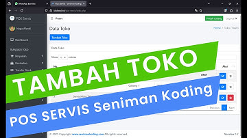 Tambah TOKO di POS SERVIS Seniman Koding