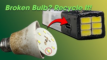 DIY Mini Flashlight From Broken LED Bulb and Battery
