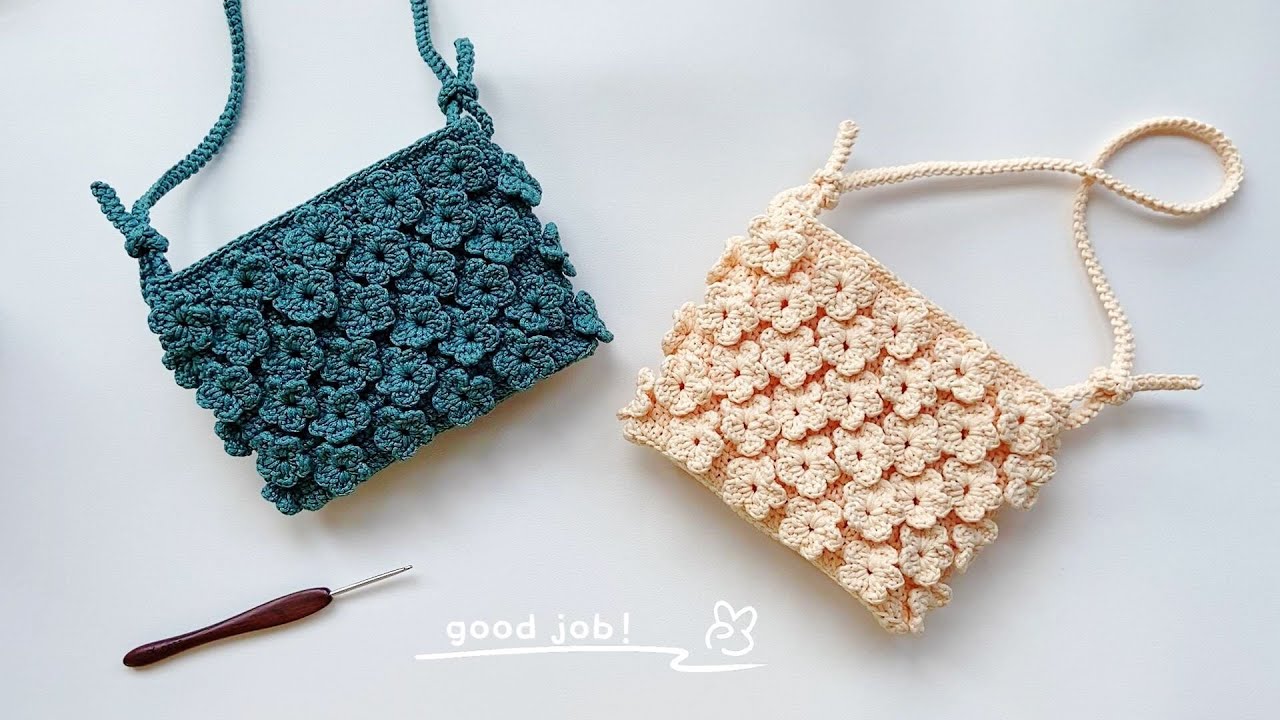3D Flower Bag Crochet 🌸 Bag Crochet Tutorial🌸How to Crochet the Flower Bag