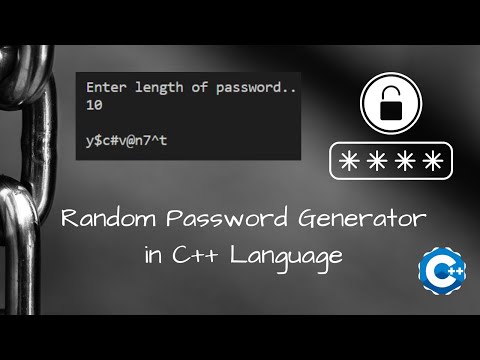 Random Password Generator in cpp language || Cpp language
