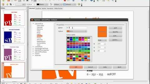 Learn LibreOffice - Free howtos - How to create your own custom color palette in LibreOffice Impress