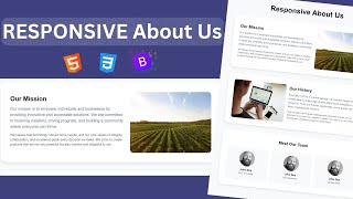 Bootstrap 5 About Us Page Design | Responsive About Us Page | From Scratch