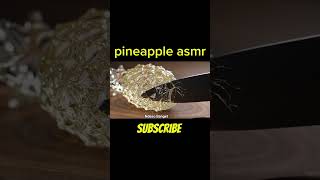 Sharp Knife Meets pineapple glass | ASMR Cutting Sounds #shorts #asmr #pineapple #satisfyingcuts