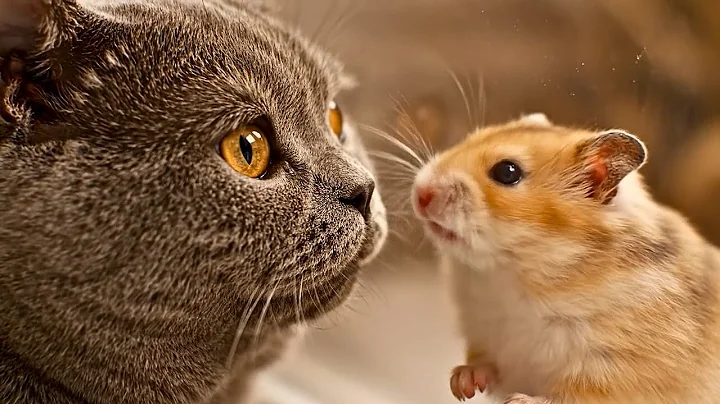 Video 10564281: british shorthair cat meets, gentle british shorthair, cat first meeting, cute cat