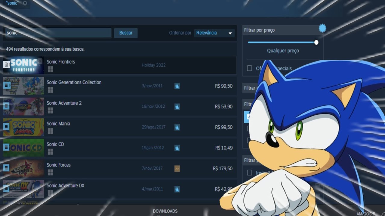 Sucesso! Sonic Frontiers alcança 94% de aceitação do público na Steam