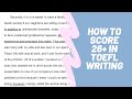 How to Score 26+ in TOEFL Writing (Independent Essay)