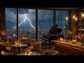 Rainy Jazz Cafe - Slow Jazz Music in Coffee Shop Ambience for Work, Study and Relaxation