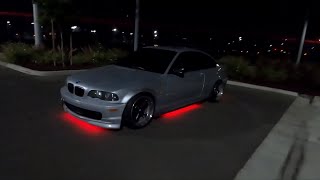 (AMAZON MODS) XPRITE UNDERGLOW LED LIGHTS ON MY 2001 BMW E46 #amazoneunderglowledlights