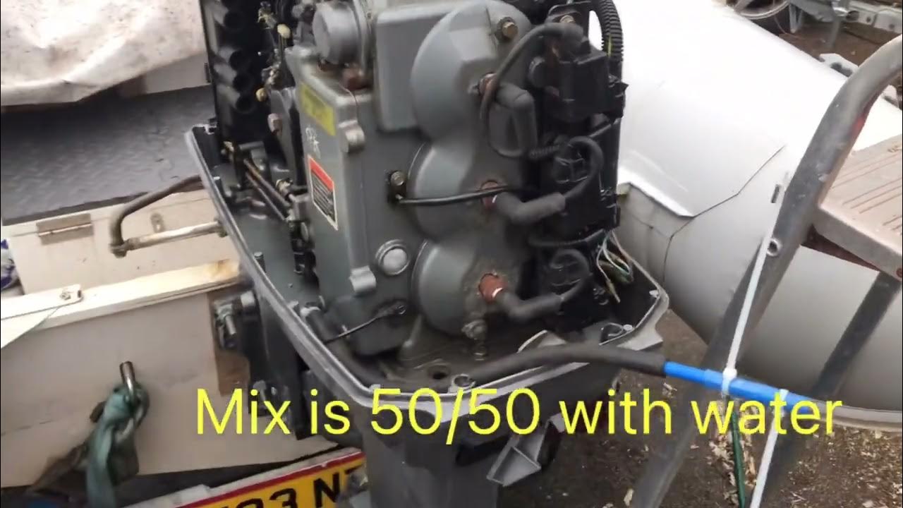 Backflushing Outboard motor with Rydlyme YouTube