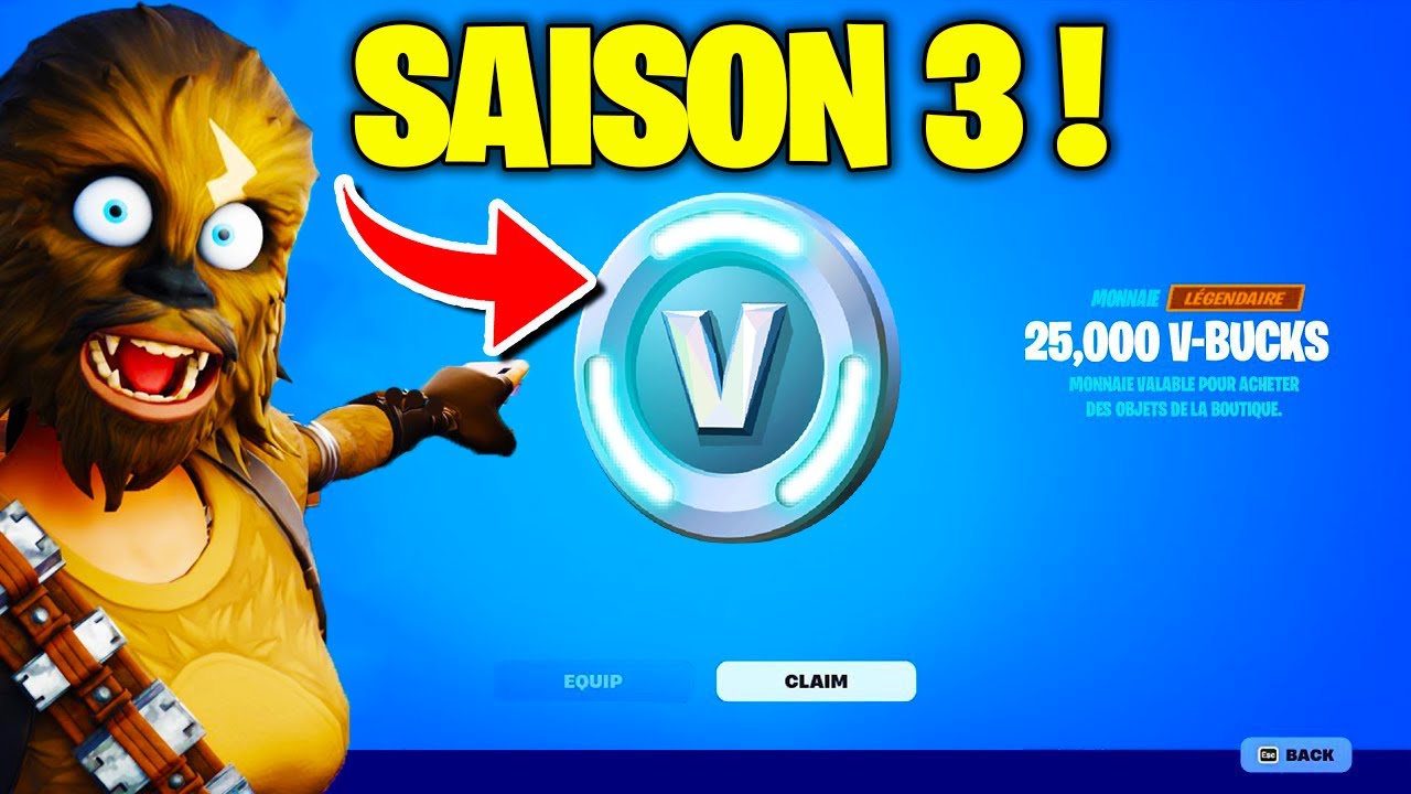 COMMENT AVOIR des V-BUCKS GRATUIT SAISON 3 CHAPITRE 6 (Glitch Avoir des
