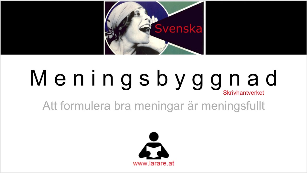 Föreläsning: Meningsbyggnad - YouTube