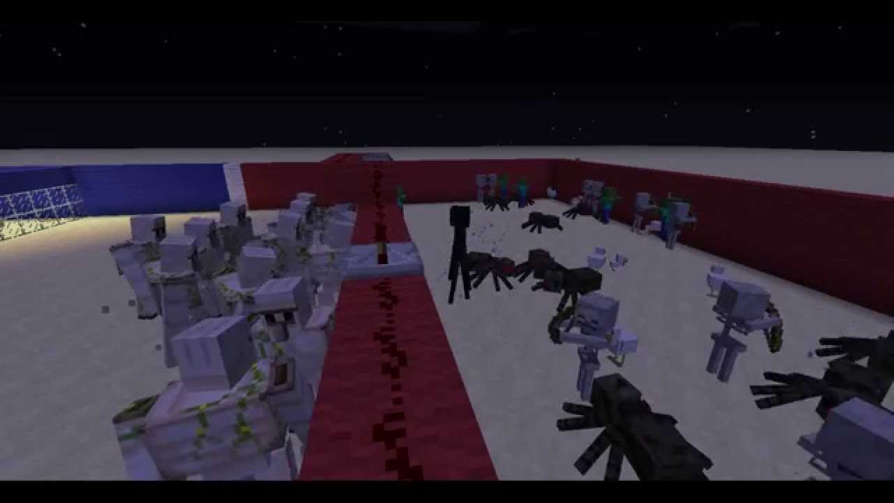 Minecraft Iron Golem Army! Golems vs Monsters YouTube