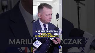Błaszczak kłamał w sprawie kredytu? #polityka #polska #wojsko #shorts
