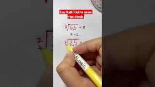 Easy Math trick to amaze your friends | Fun Trick  Limited to only some specific numbers #shortsfeed