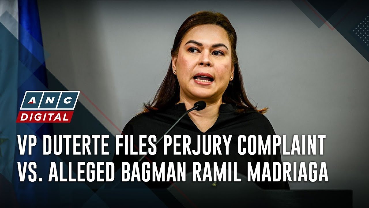 VP Duterte files perjury complaint vs. alleged bagman Ramil Madriaga | ANC