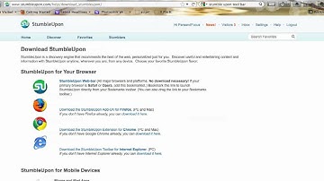 Adding the Stumble Upon button to your toolbar.
