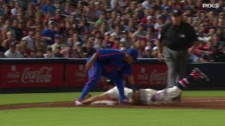 NYM@ATL: Peterson out after overturned call
