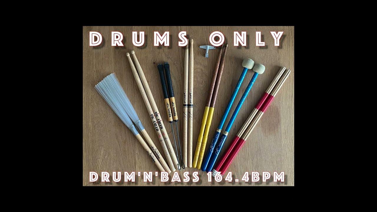 Drums Only Drum'n'Bass 164.4 BPM ドラムだけ！ ドラムンベース テンポ164.4 YouTube