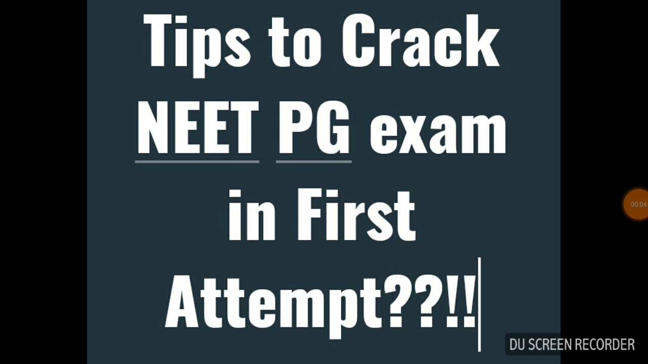 Tricks and Tips to Crack NEET PG exam in First Attempt - YouTube
