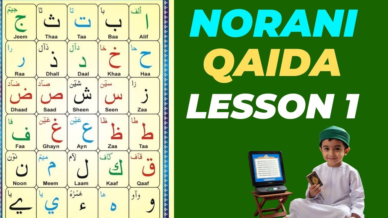 Qurani Qaida Lesson 1 Noorani Qaida Lesson 1 | Takhti 1 | Arabic Alphabet | Norani Qaida ...