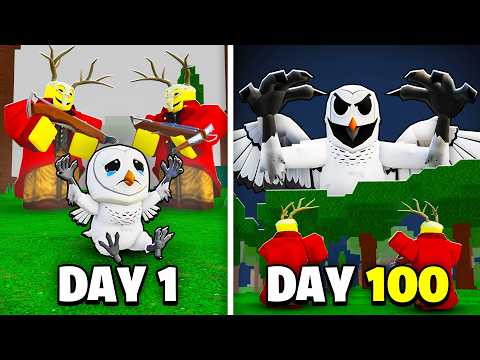 I Survived 100 Days as OWL MONSTER in 99 Nights...
