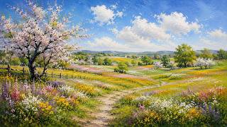 1 Hour Peaceful Oil Painting Wallpaper in 4K Ultra HD screenshot 1