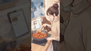 🥢🔥 Sizzling Spicy Mapo Tofu &amp; Refreshing Iced Chrysanthemum Tea 🌧️✨  #ghiblistyle  #asmrcooking