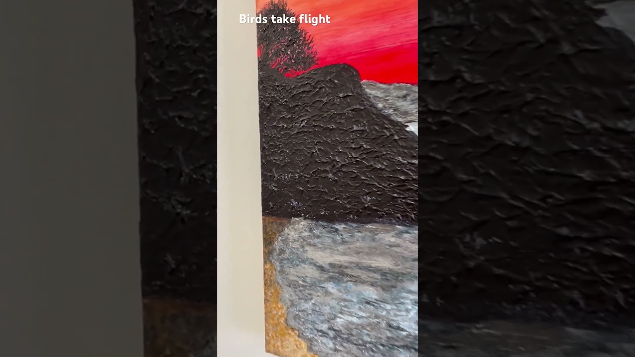 Birds take flight - Size: 510mm (width) x 710mm (height) - RobynHillArt.com