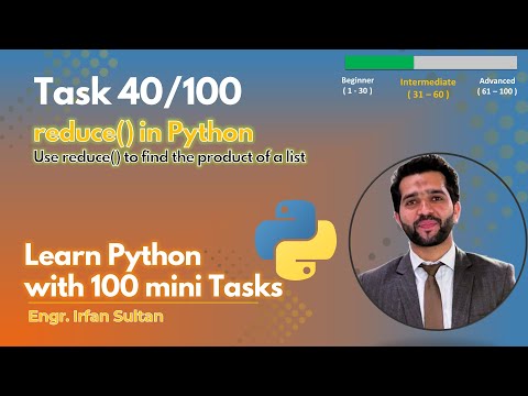 reduce() in Python | Find the Product of a List | Task 40/100 - Learn Python with 100 tasks