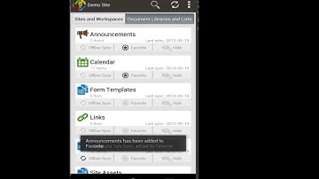 Filamente - SharePoint App for Android: Favorites