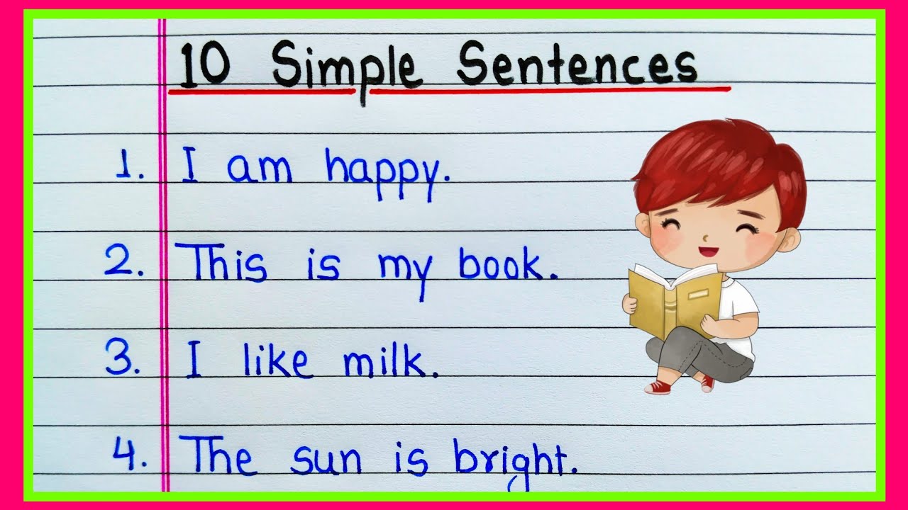 10 Simple English Sentences | 10 Simple Sentences | Simple Sentences in ...