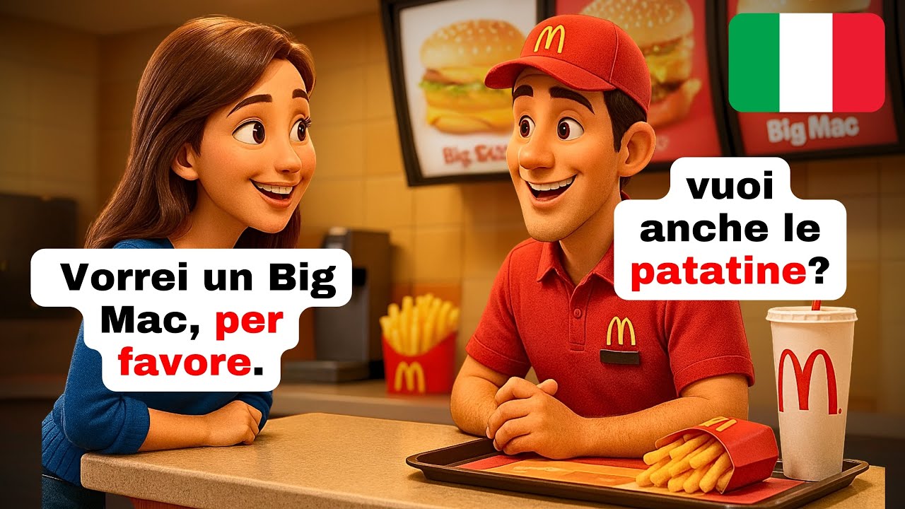eurodelices GRANDI CUOCHI DEUROPA イタリア語 🇮🇹 Learn Italian in Fast Food Restaurants | 15 Essential
