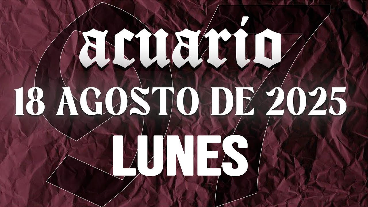 ACUARIO HOY ♒ 💸UNA SUMA IMPORTANTE DE DINERO LLEGARÁ A TI🤑 ♒ HORÓSCOPO ...