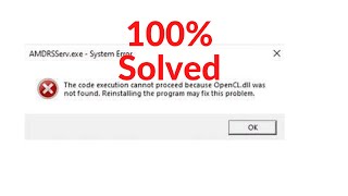 How to fix opencl.dll was not found in WIN10/8.1/8/7