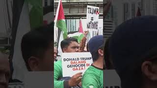 Hundreds in Kuala Lumpur protest Trump’s attendance at ASEAN Summit