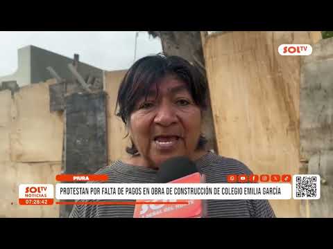 Video: Piura: protestan por falta de pagos en obra de construcción de ...