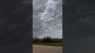 Tornado in Ames Iowa state University 🌪️#tornado #thunderstorm #cyclone #amesiowa