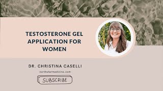 Testosterone Gel Application for women